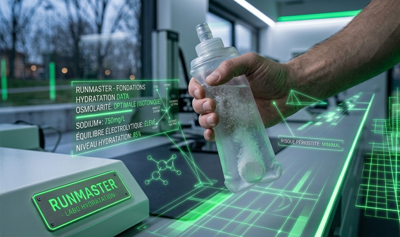 Analyse de l'équilibre en sodium et électrolytes pour coureur débutant utilisant une soft flask au RunMaster Lab