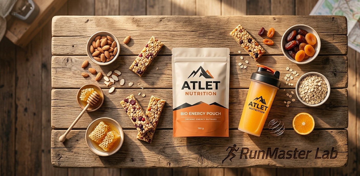 Promotions Atlet Nutrition : packs promo et nutrition sportive bio pour le running sélectionnés par RunMaster Lab.